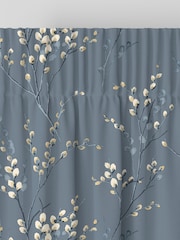 Laura Ashley Dark Seaspray Blue Pussy Willow Made to Measure 100% Cotton Curtains - Image 6 of 9