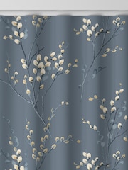 Laura Ashley Dark Seaspray Blue Pussy Willow Made to Measure 100% Cotton Curtains - Image 8 of 9