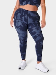 Sweaty Betty Blue Fade Print Full Length Power Workout Leggings - Image 1 of 8