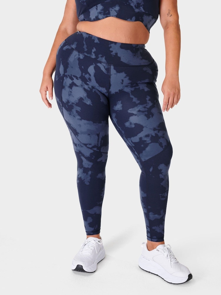 Sweaty Betty Blue Fade Print Full Length Power Workout Leggings - Image 1 of 8