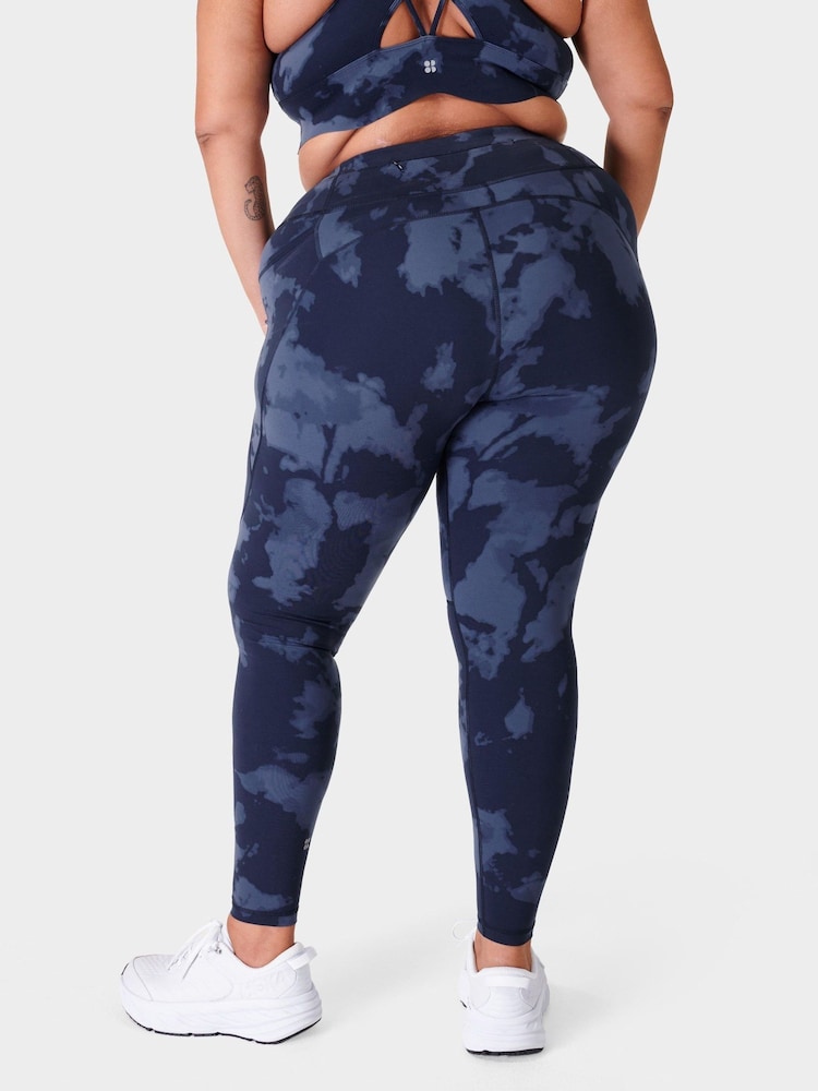 Sweaty Betty Blue Fade Print Full Length Power Workout Leggings - Image 2 of 8