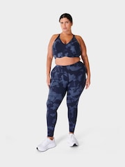 Sweaty Betty Blue Fade Print Full Length Power Workout Leggings - Image 3 of 8