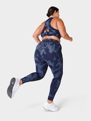 Sweaty Betty Blue Fade Print Full Length Power Workout Leggings - Image 4 of 8
