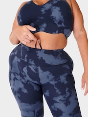 Sweaty Betty Blue Fade Print Full Length Power Workout Leggings - Image 5 of 8