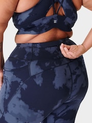 Sweaty Betty Blue Fade Print Full Length Power Workout Leggings - Image 7 of 8