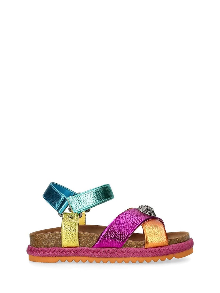Kurt Geiger London Mini Junior Pink Kensington Espadrille Sandals - Image 1 of 4