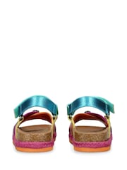Kurt Geiger London Mini Junior Pink Kensington Espadrille Sandals - Image 3 of 4