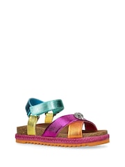 Kurt Geiger London Mini Junior Pink Kensington Espadrille Sandals - Image 4 of 4