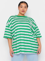 Yours Curve White 100% Cotton Boxy T-Shirt - Image 1 of 5