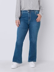 Evans Curve Fit Bootcut Blue Jeans - Image 1 of 4