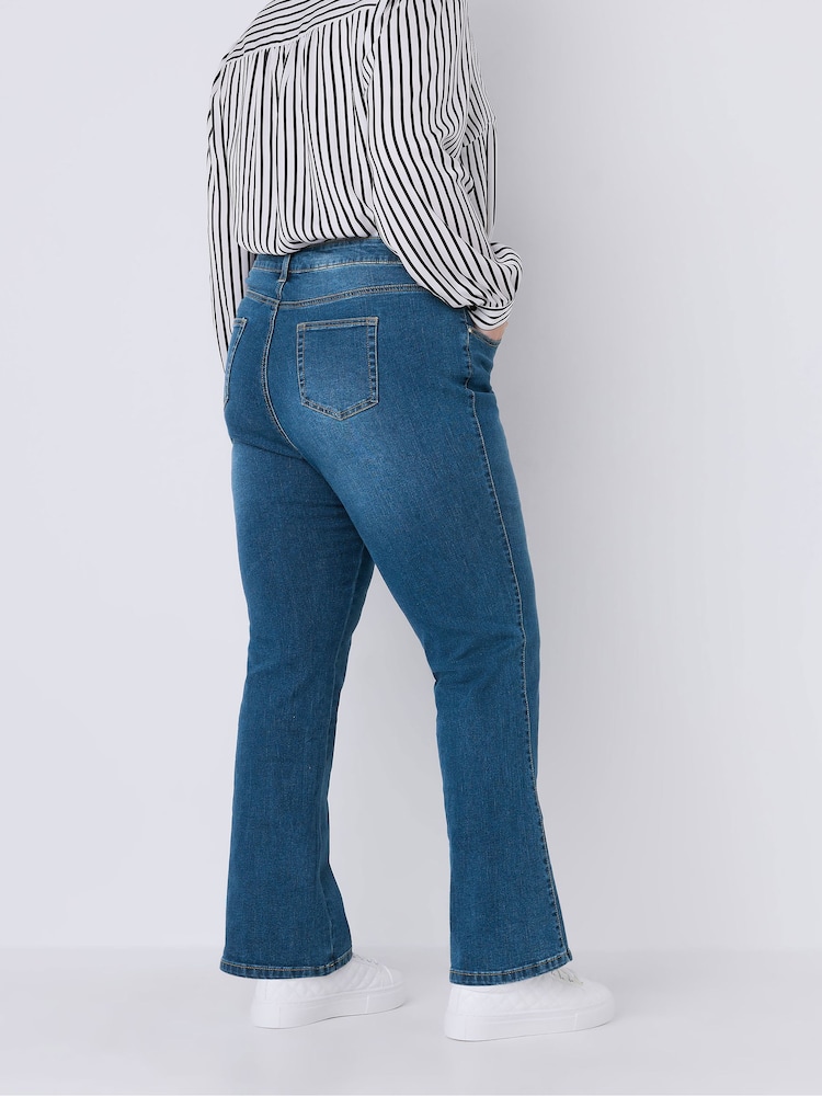 Evans Curve Fit Bootcut Blue Jeans - Image 2 of 4