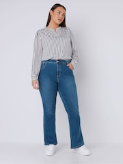Evans Curve Fit Bootcut Blue Jeans - Image 3 of 4