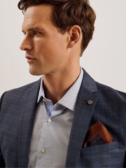 Ted Baker Blue Peerson Monkey Geo Silk Pocket Square - Image 3 of 3