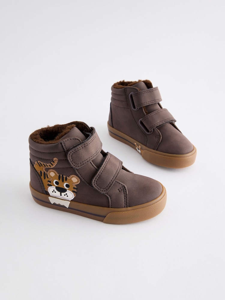 Brown Tiger Wide Fit (G) Warm Lined Touch Fastening Boots - Image 1 of 6
