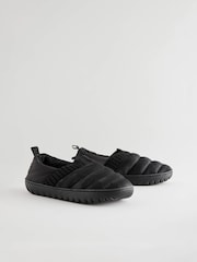 Black Padded Close Back Slippers - Image 1 of 6