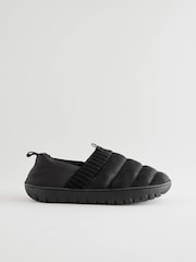 Black Padded Close Back Slippers - Image 3 of 6