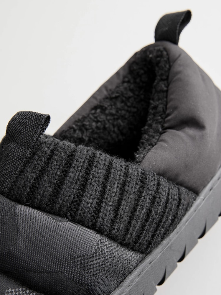 Black Padded Close Back Slippers - Image 6 of 6 Black Padded Close Back Slippers - Image 6 of 6