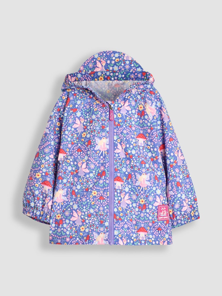 JoJo Maman Bébé Purple Fairy Pack-Away Rain Jacket - Image 1 of 4 JoJo Maman Bébé Purple Fairy Pack-Away Rain Jacket - Image 1 of 4