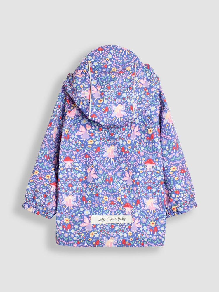 JoJo Maman Bébé Purple Fairy Pack-Away Rain Jacket - Image 2 of 4 JoJo Maman Bébé Purple Fairy Pack-Away Rain Jacket - Image 2 of 4