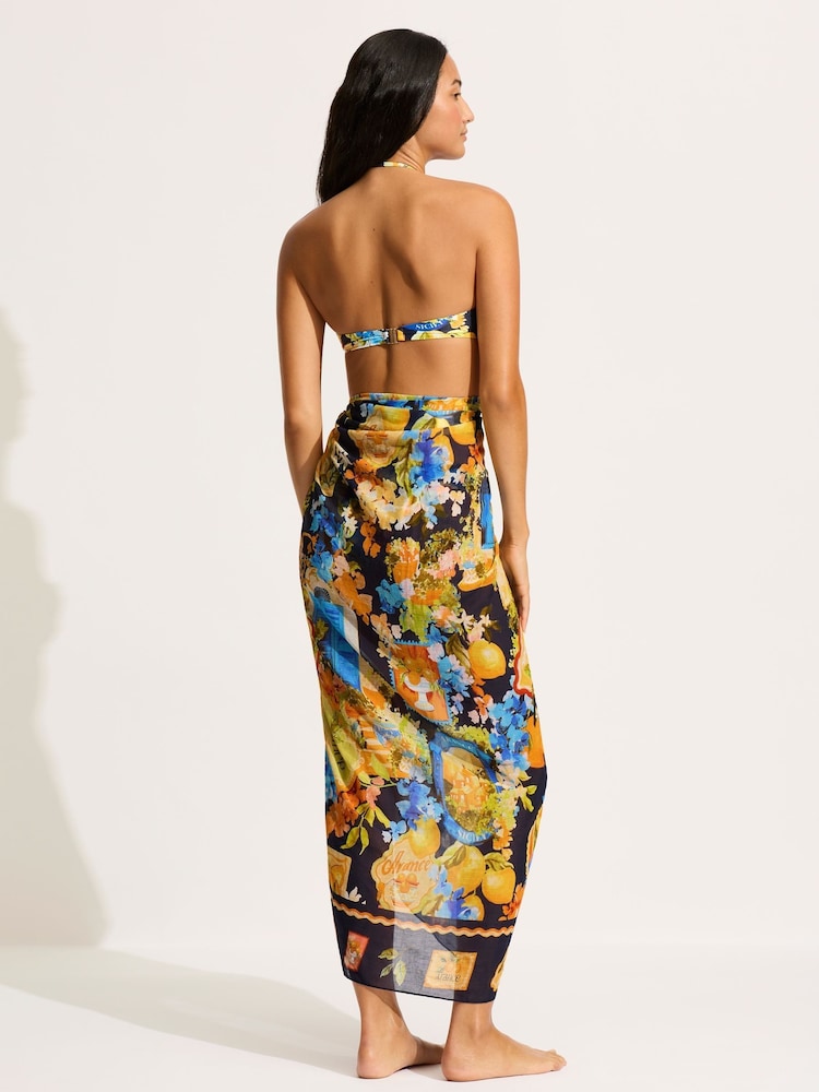 Seafolly Blue Ciao Bella Sarong - Image 2 of 7