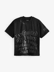 Black Unlimited Relaxed Fit Short Sleeve Graphic 100% Cotton T-Shirt (3-16yrs) - Image 1 of 5