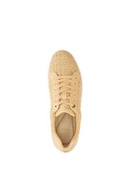 Dune London Natural Chrome Episode Flatform Sole Trainers - Image 3 of 4
