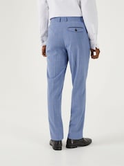 Skopes Pale Blue Tailored Fit Fontelo Check Suit: Trousers - Image 2 of 4