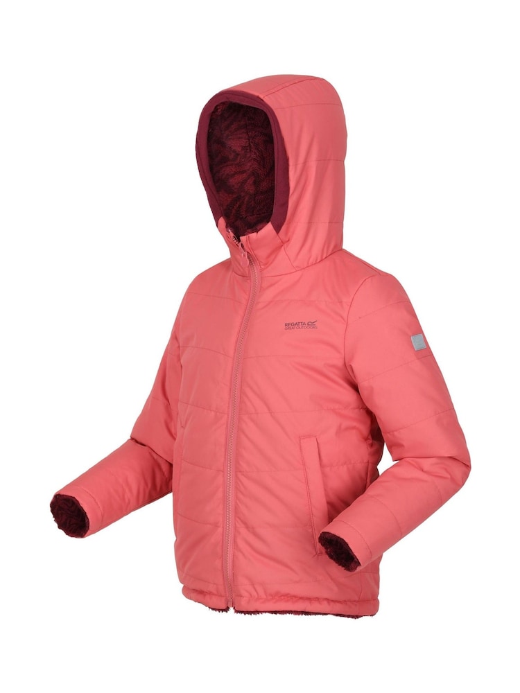 Regatta Red Shower Resistant Girls Kyrell Reversible Jacket - Image 10 of 10
