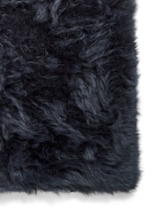 Laurence Llewelyn-Bowen Navy Plain Shaggy Mayfair Rug - Image 4 of 6