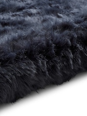 Laurence Llewelyn-Bowen Navy Plain Shaggy Mayfair Rug - Image 6 of 6