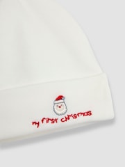 Gorro de bebé con diseño navideño de "My First Christmas"de JoJo Maman Bébé - Imagen 3 de 3