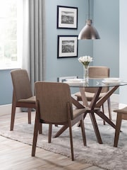 Julian Bowen Walnut Kensington Dining Chairs Set Of 2 - Image 1 of 6