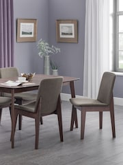 Julian Bowen Walnut Kensington Dining Chairs Set Of 2 - Image 2 of 6