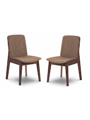 Julian Bowen Walnut Kensington Dining Chairs Set Of 2 - Image 3 of 6