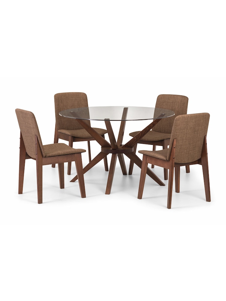 Julian Bowen Walnut Kensington Dining Chairs Set Of 2 - Image 6 of 6