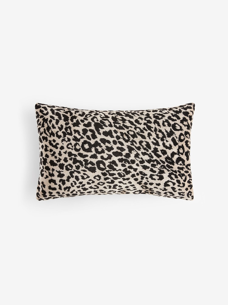 Velvet Leopard Print Cushion - Image 3 of 5