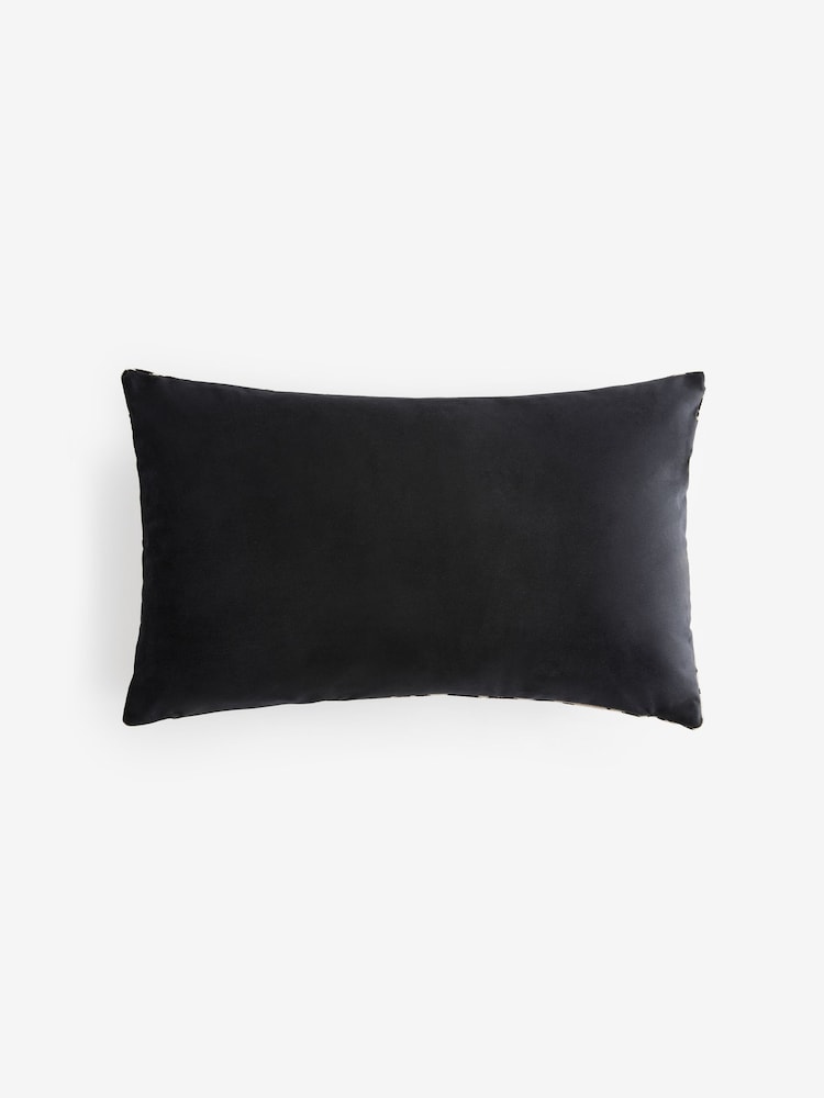 Velvet Leopard Print Cushion - Image 4 of 5