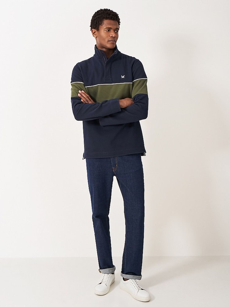 Crew Clothing Lightweight Chest Stripe Padstow Sweatshirt - Image 1 of 4