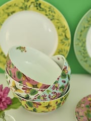 Designers Guild Ikebana Damask Cereal Bowls Set Of 4 - Image 3 of 6