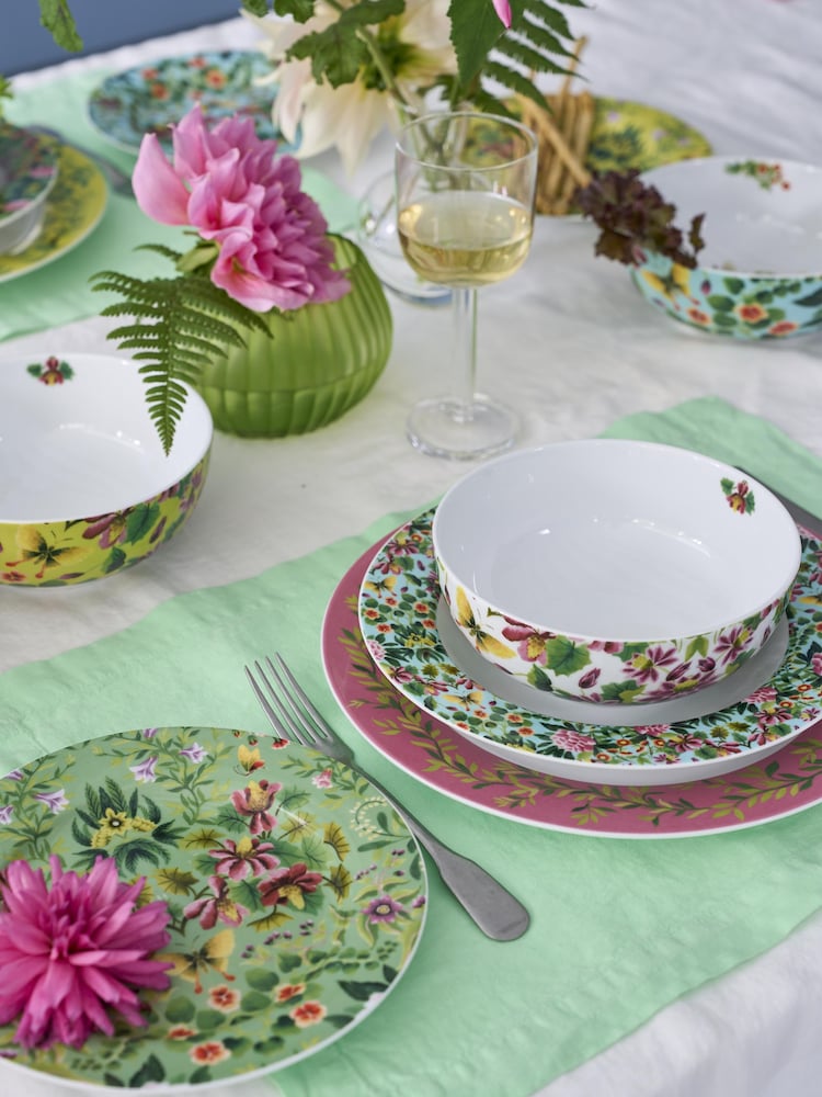 Designers Guild Ikebana Damask Cereal Bowls Set Of 4 - Image 4 of 6