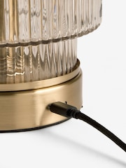 Lipsy Brass USB Rechargable Table Lamp - Image 5 of 5