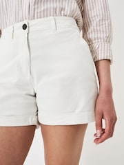 Crew Clothing White Tilda Turn Up Chino Shorts - Image 4 of 5