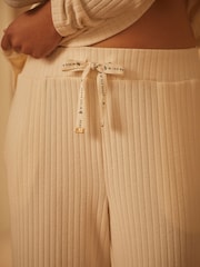 B by Ted Baker Ribbed Wide Leg Lounge Trousers - Image 3 of 7