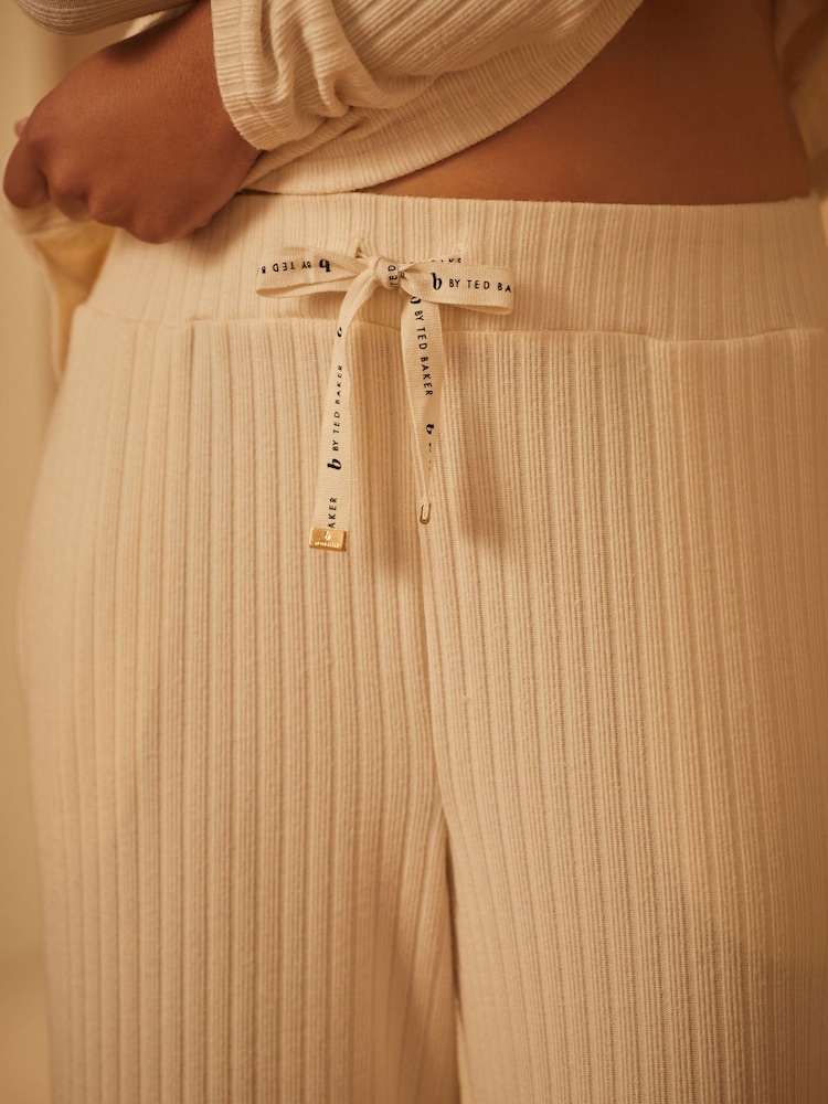 ivoire - B by Ted Baker Pantalon Ample Lounge côtelé - Image 3 of 7