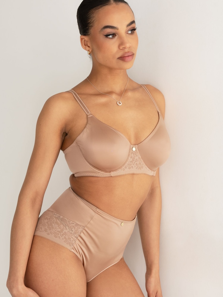 Pour Moi Nude Effortless No VPL Light Control Lace Deep Briefs - Image 1 of 4 Pour Moi Nude Effortless No VPL Light Control Lace Deep Briefs - Image 1 of 4