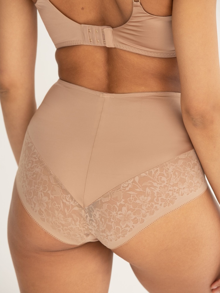 Pour Moi Nude Effortless No VPL Light Control Lace Deep Briefs - Image 2 of 4 Pour Moi Nude Effortless No VPL Light Control Lace Deep Briefs - Image 2 of 4