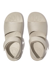Zilver - FitFlop Kids Junior Iqushion Shimmer Ergonomic Sandals - Image 3 of 4