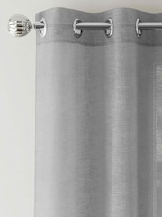 Enhanced Living Silver Crete Pair Of Voile Panels - Image 2 of 3