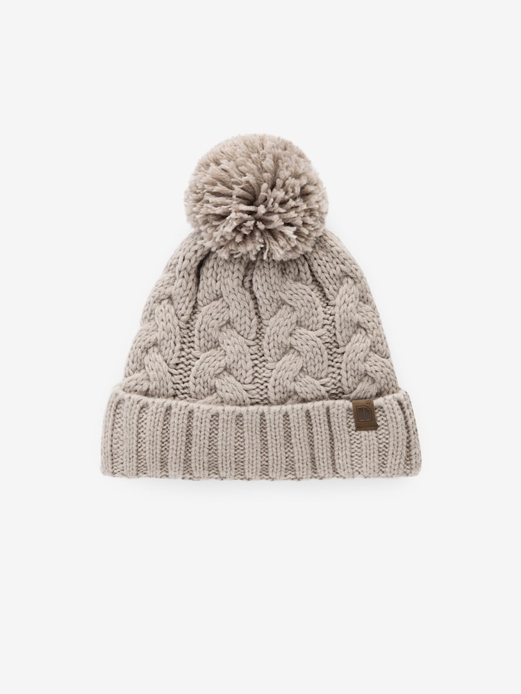 Neutral Cable Knit Pom Hat (1-16yrs) - Image 1 of 2