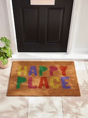 Brown Happy Place Slogan Doormat - Image 2 of 6